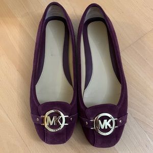 Michael Kors plum suede Fulton Mocs
